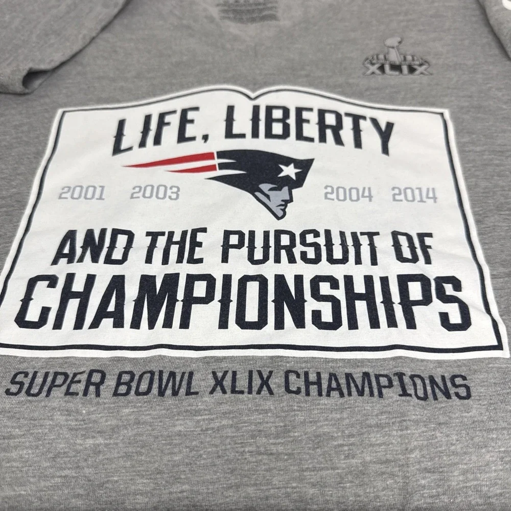 New‎ England Patriots Nike Super Bowl XLIX Champions T-shirt Women's Large Grey